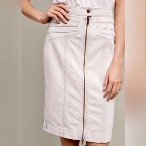 Anthropologie Pilcro and the Letterpress Acid Wash Zip Denim Pencil Skirt Size 6